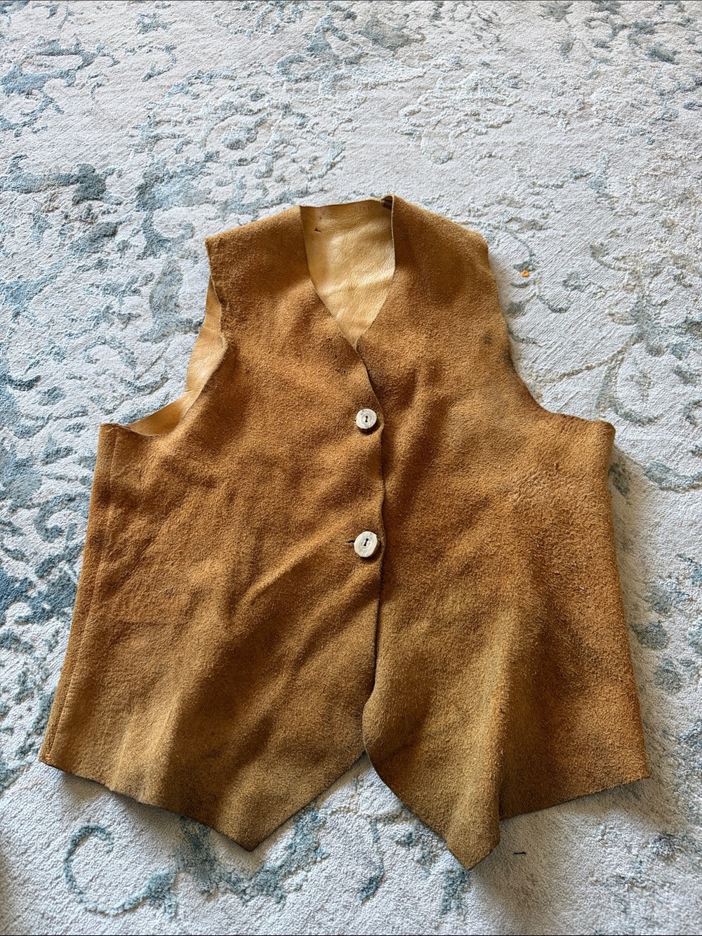 Women’s Brown Suede Vest - Classic Button Front